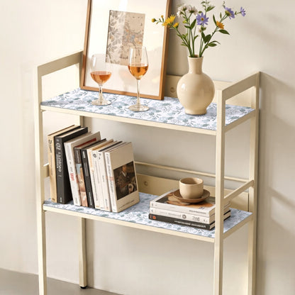 Drawer and Shelf Liner for Kitchen Cabinet, Non-Adhesive Non-Slip Thick Refrigerator Liners, Waterproof Shelf Paper, Cupboard Bathroom Drawer Mats, PVC Fridge Lining for Shelves, Floral, 23 FT