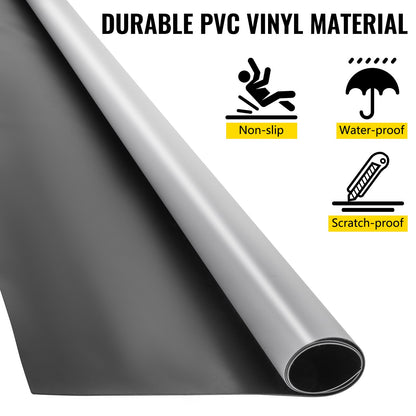 Dance Floor Roll Portable 6.6x49.2ft Practice Dance Floor 1.5mm Thickness PVC Dance Flooring Dance Floor Grey/Black Roll out Dance Floor Non-slide &Wearproof Dance Floor Easy Cleaning for Ballet
