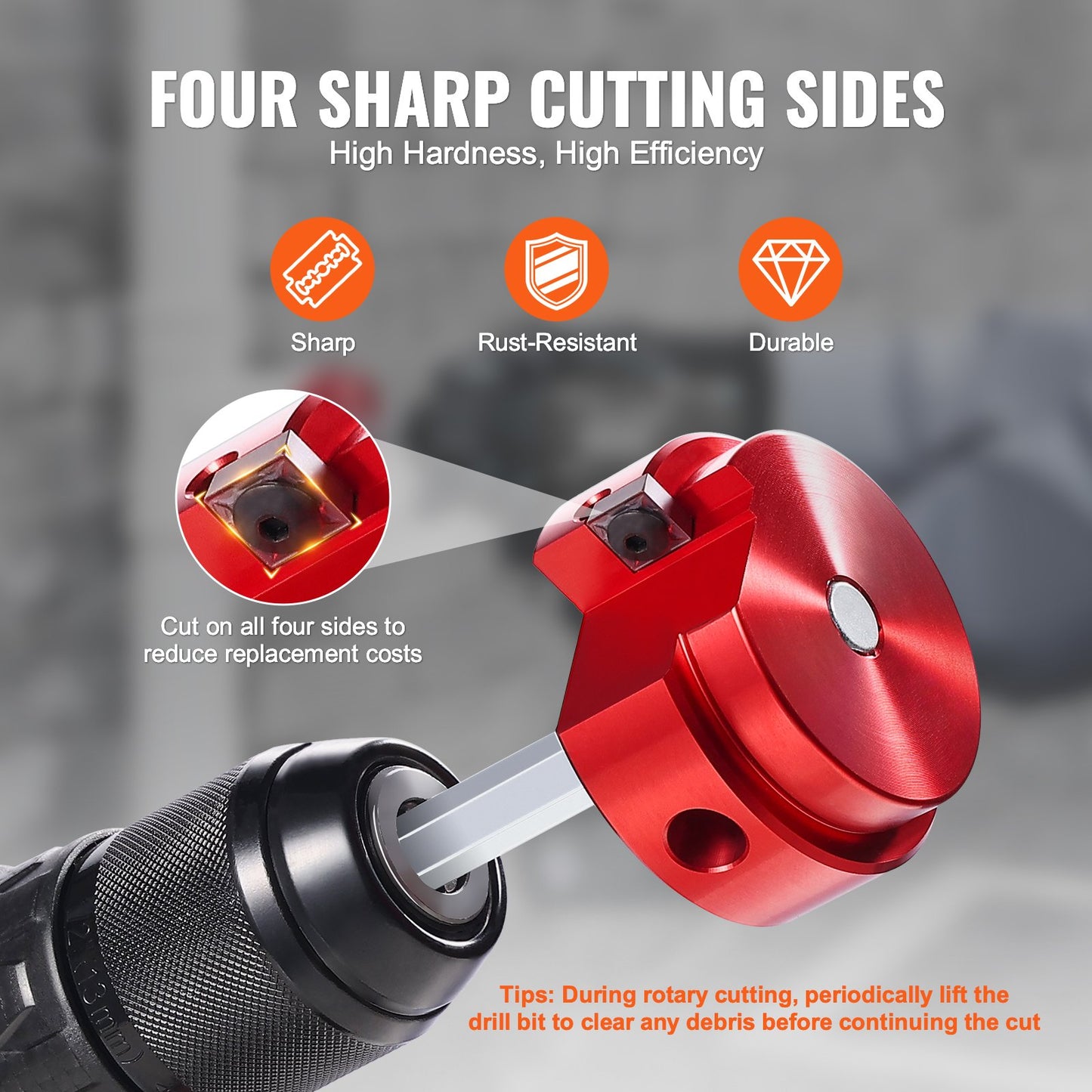 2 In PVC Pipe Reamer, Aluminum Alloy, PVC Pipe Fitting Saver, for Use with SCH 40 ABS, PVC, CPVC Pipes, Clean Leftover Pipe & Solvent Cement Remnants, for Water Lines, Drain Lines, Vent Lines