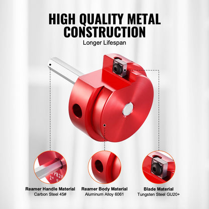 8Pcs PVC Pipe Reamer Kit, 8-Piece, Plastic Pipe Fitting Socket Saver Kit, Includes 1/2'', 3/4", 1", 1-1/4'', 1-1/2", 2", 3", 4'', for PVC, CPVC, ABS Fittings, for Exhaust, Drain, Water Pipes Cleaning