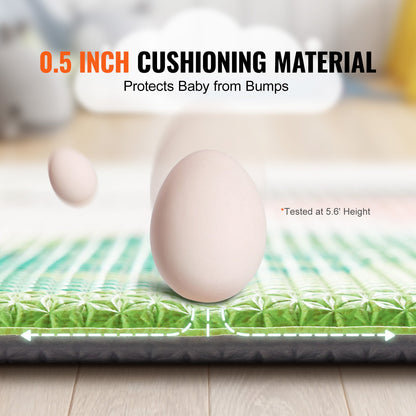 55"x82" Baby Play Mat Kids Crawling Soft Activity Floor Play Mat 2 Side