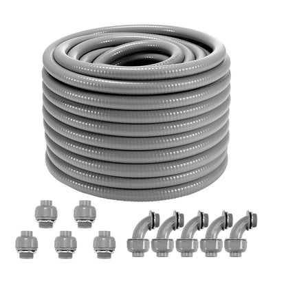 3/4 Zoll flexibles, flüssigkeitsdichtes elektrisches PVC-Rohr, 100 Fuß, nichtmetallisch