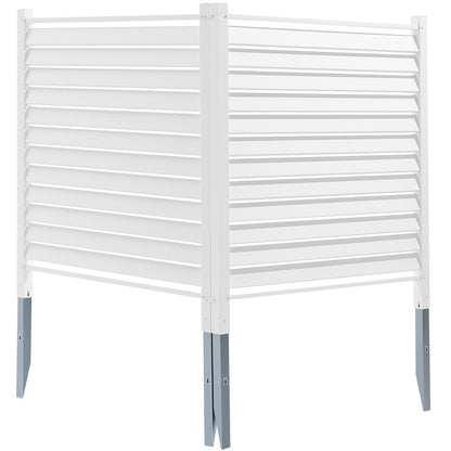 48" B x 48" H Sichtschutzzaunpaneele aus Vinyl, Klimaanlagenzaun, Sichtschutzwände für den Außenbereich für Mülleimer, Poolausrüstungsschrank, Sichtschutz-Kit-Paneele mit Jalousie (2 Paneele)