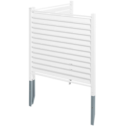 48" B x 48" H Sichtschutzzaunpaneele aus Vinyl, Klimaanlagenzaun, Sichtschutzwände für den Außenbereich für Mülleimer, Poolausrüstungsschrank, Sichtschutz-Kit-Paneele mit Jalousie (2 Paneele)