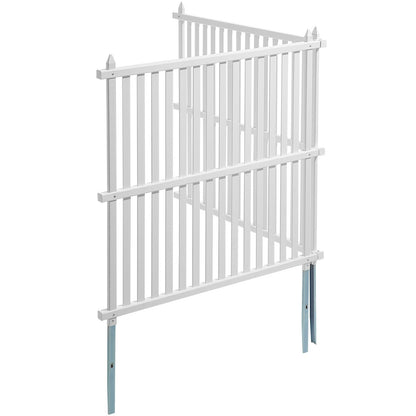 48" B x 48" H Vinylskyddsstängselpaneler, luftkonditioneringsstängsel, utomhusskyddsskärmar för papperskorgen, poolutrustningshölje, sekretessskärmssatspaneler (2 paneler)