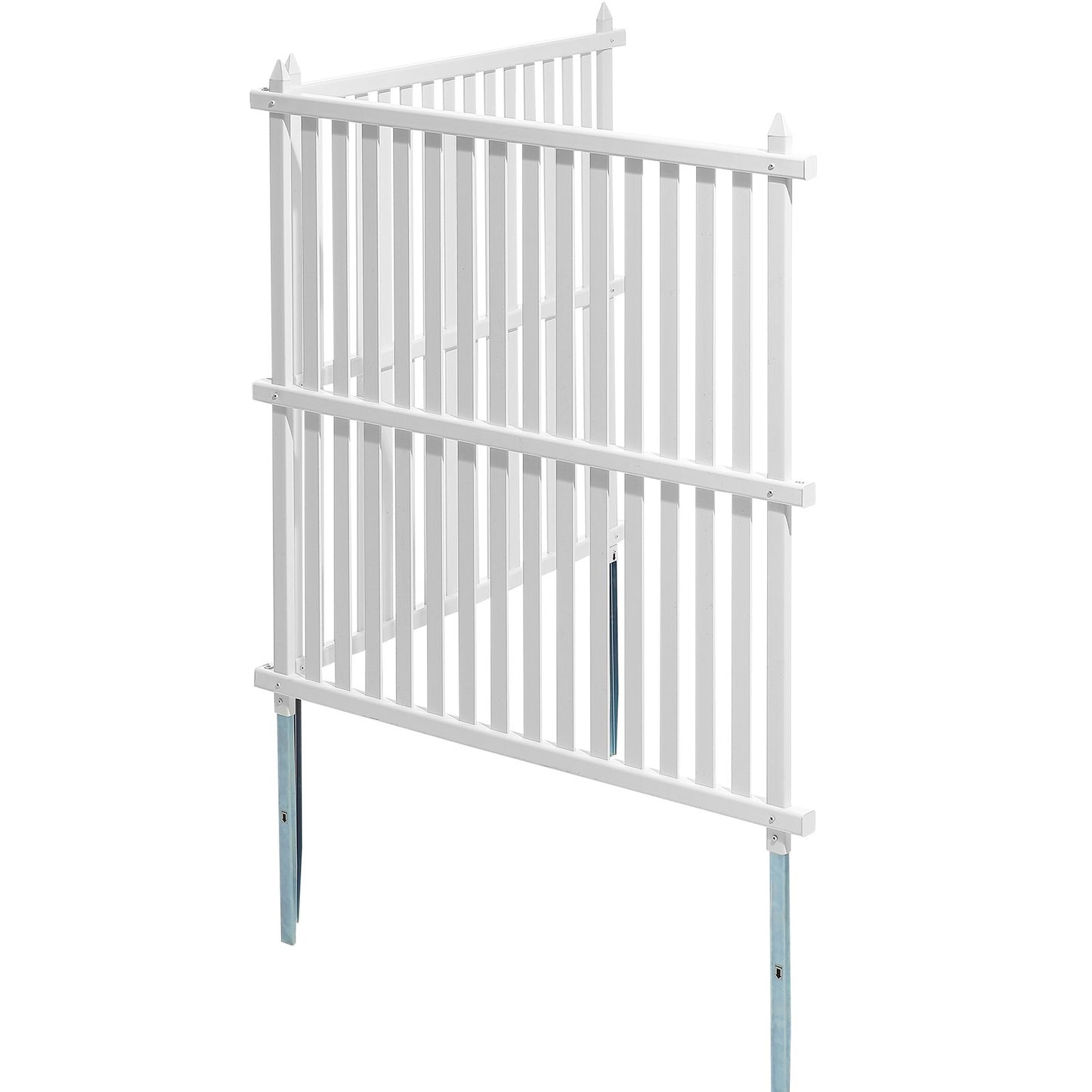 48" B x 48" H Vinylskyddsstängselpaneler, luftkonditioneringsstängsel, utomhusskyddsskärmar för papperskorgen, poolutrustningshölje, sekretessskärmssatspaneler (2 paneler)