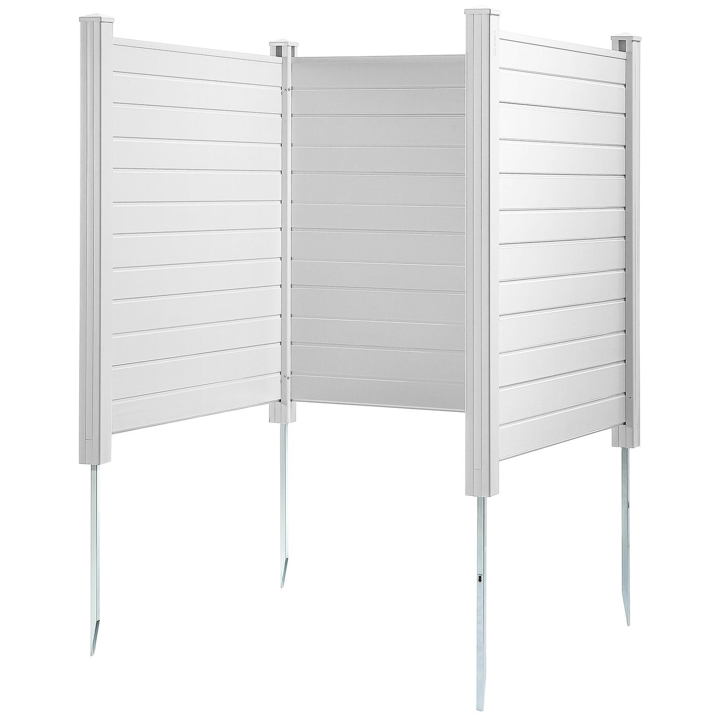 Sichtschutz für den Außenbereich, 127 cm B x 127 cm H, Klimaanlagenzaun, Umzäunung für Poolausrüstung, horizontaler Sichtschutzzaun aus Vinyl, perfekt zum Einschließen von Mülltonnen und Klimaanlagen (3-teilig)