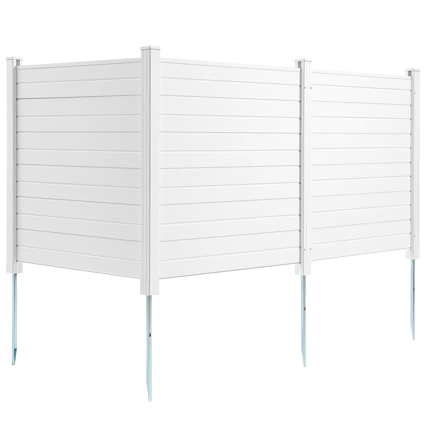 Sichtschutz für den Außenbereich, 127 cm B x 127 cm H, Klimaanlagenzaun, Umzäunung für Poolausrüstung, horizontaler Sichtschutzzaun aus Vinyl, perfekt zum Einschließen von Mülltonnen und Klimaanlagen (3-teilig)