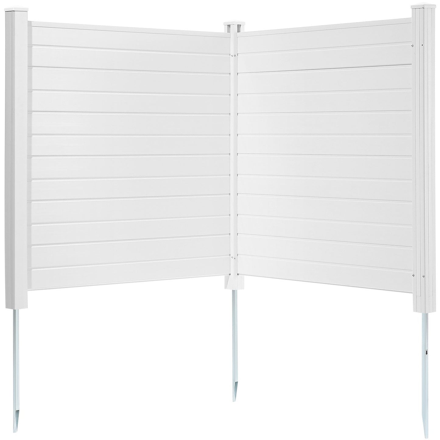 Sichtschutz für den Außenbereich, 127 cm B x 127 cm H, Klimaanlagenzaun, Umzäunung für Poolausrüstung, horizontaler Sichtschutzzaun aus Vinyl, perfekt zum Umschließen von Mülltonnen und Klimaanlagen (2-teilig)