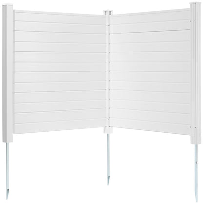 Sichtschutz für den Außenbereich, 127 cm B x 127 cm H, Klimaanlagenzaun, Umzäunung für Poolausrüstung, horizontaler Sichtschutzzaun aus Vinyl, perfekt zum Umschließen von Mülltonnen und Klimaanlagen (2-teilig)