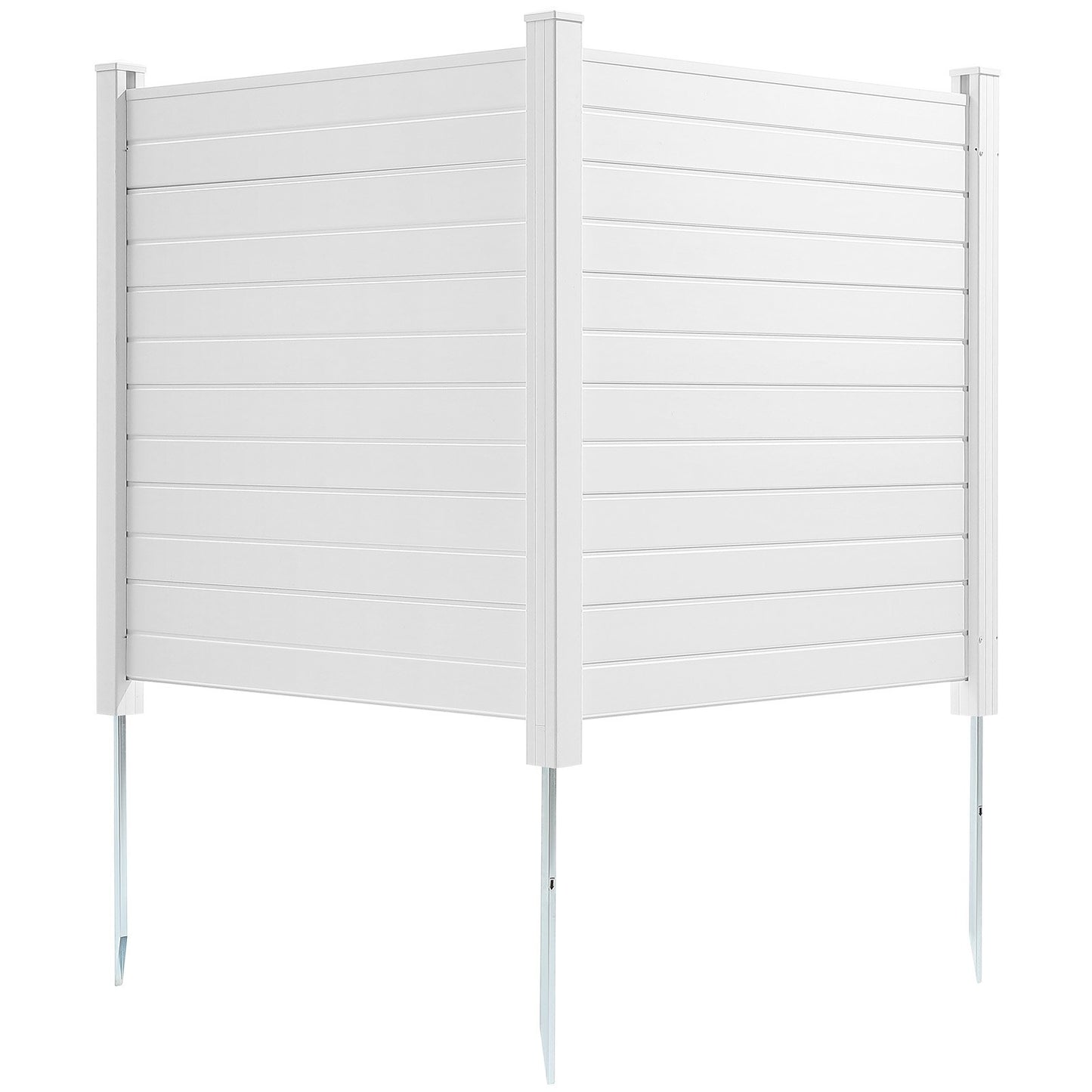 Sichtschutz für den Außenbereich, 127 cm B x 127 cm H, Klimaanlagenzaun, Umzäunung für Poolausrüstung, horizontaler Sichtschutzzaun aus Vinyl, perfekt zum Umschließen von Mülltonnen und Klimaanlagen (2-teilig)