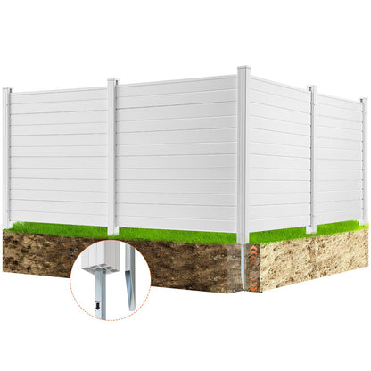 Outdoor Privacy-skärmar, 50" B x 50" H Luftkonditioneringsstängsel, Poolutrustningshölje, Horisontellt Vinyl Privacy-staket, perfekt för att omsluta papperskorgen och A/C-enheter (4-paneler)