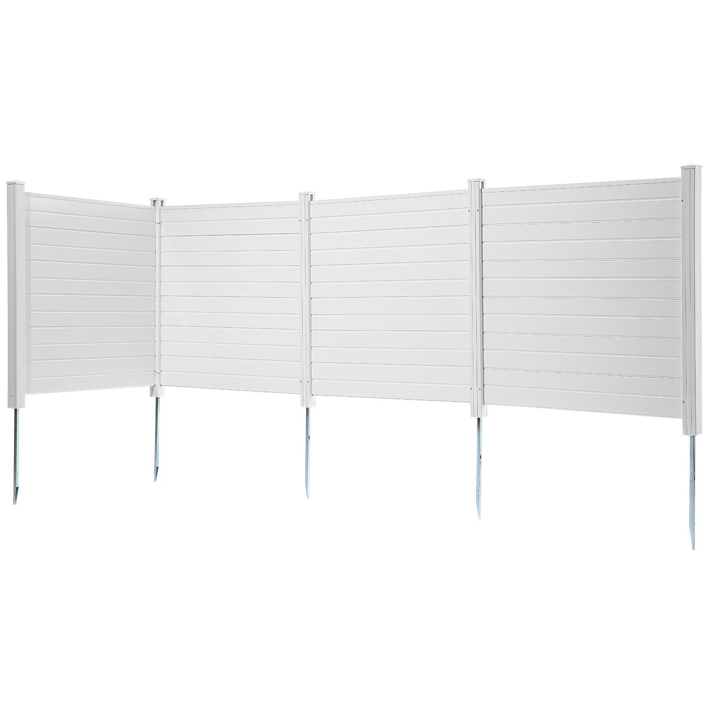 Outdoor Privacy-skärmar, 50" B x 50" H Luftkonditioneringsstängsel, Poolutrustningshölje, Horisontellt Vinyl Privacy-staket, perfekt för att omsluta papperskorgen och A/C-enheter (4-paneler)