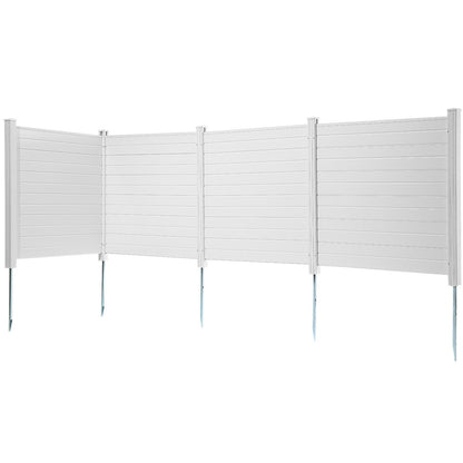 Outdoor Privacy-skärmar, 50" B x 50" H Luftkonditioneringsstängsel, Poolutrustningshölje, Horisontellt Vinyl Privacy-staket, perfekt för att omsluta papperskorgen och A/C-enheter (4-paneler)