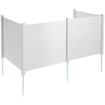 Outdoor Privacy-skärmar, 50" B x 50" H Luftkonditioneringsstängsel, Poolutrustningshölje, Horisontellt Vinyl Privacy-staket, perfekt för att omsluta papperskorgen och A/C-enheter (4-paneler)