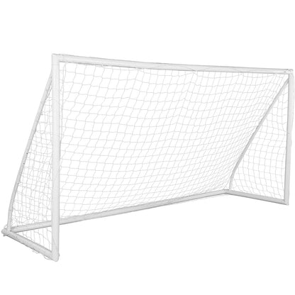 Tragbares Fußballtor, 12 x 6 Fuß großes Fußballnetz, Fußballnetz für den Garten von Erwachsenen und Kindern, großes Trainingsfußballnetz, Torset für Jugendtraining, Allwetter-Fußballtor mit Tragetasche, 1 Packung