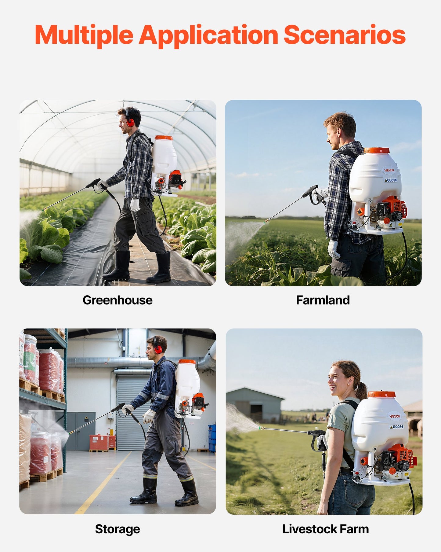 Gas Powered Backpack Sprayer, 26.5CC 0.9HP Engine, Garden Sprayer with 5 Gallon Tank, Large Area Coverage, Lawn Spraying Machine with 24 in Wand & Nozzles for Efficient Gardening & Farming