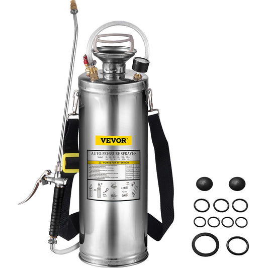 Stainless Steel Sprayer 10L Household Garden and Floor Cleaning Sprayer, Suitable for Current Neds in Industry, Agriculture, Commerce, Medicine and Other Industries