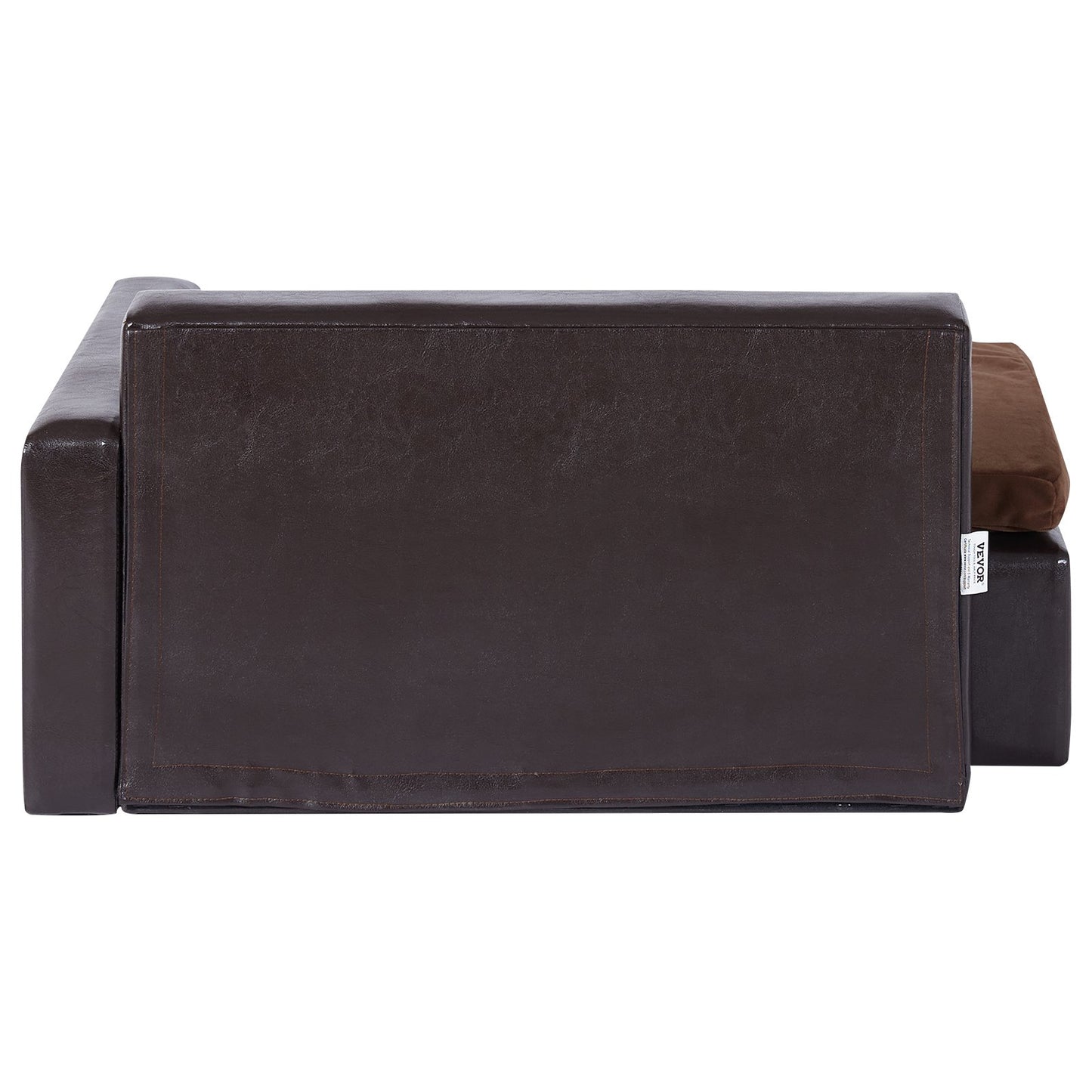 Pet Sofa, Dog Sofa for Medium Dogs and Cats, Soft Leather Dog Sofa, 110 lbs Loading Cat Sofa, Black