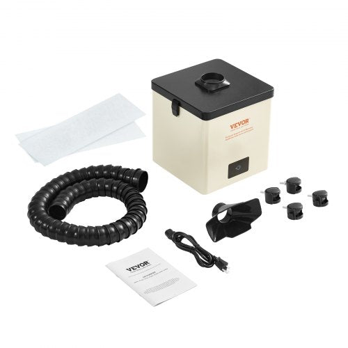 Solder Fume Extractor, 100W Soldering Smoke Extractor with 3-Stage Filters, 240 m³/h Strong Suction Smoke Absorber and Purifier for Soldering, Engraving, DIY Welding, Salon