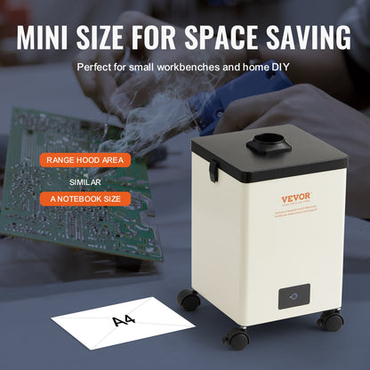 150W lödrök rökavskiljare 3-stegs filter 332 m³/h Starkt sug