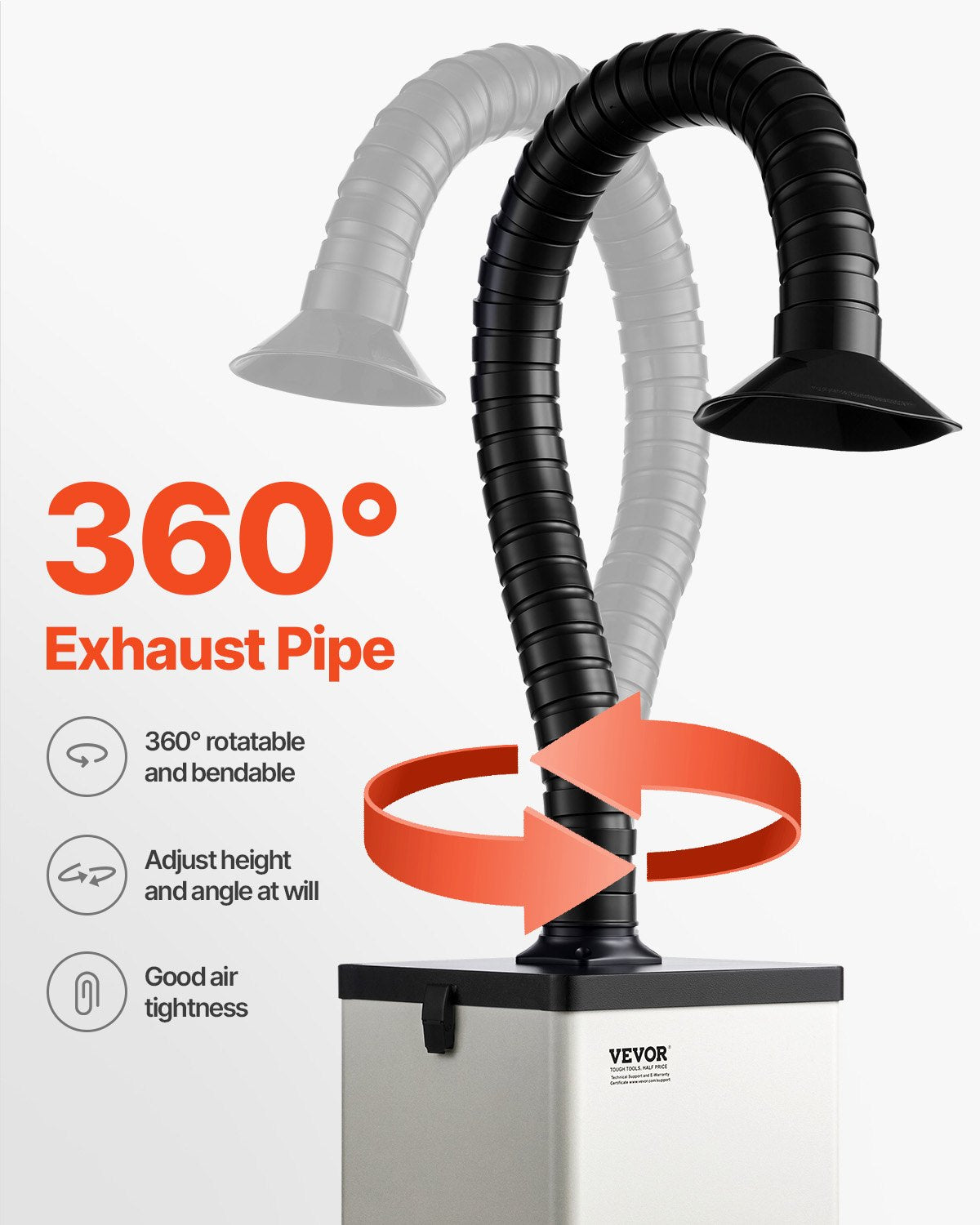 Lötrauchabsaugung, 85 W, bürstenloser Rauchabsorber mit 3-Stufen-Filter