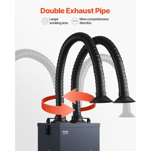 Lötrauchabsaugung 275 W, bürstenloser Rauchabsorber mit 4-stufigem Filter | EU