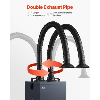 Lötrauchabsaugung 275 W, bürstenloser Rauchabsorber mit 4-stufigem Filter | EU