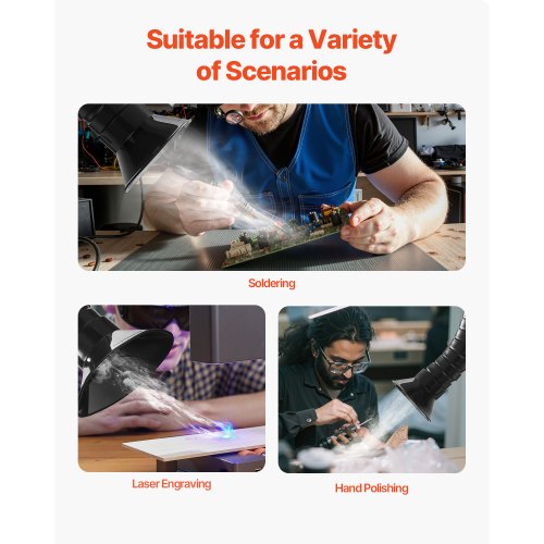 Lötrauchabsaugung 275 W, bürstenloser Rauchabsorber mit 4-stufigem Filter | EU