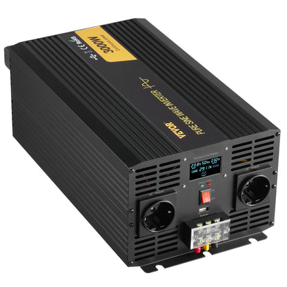 Pure Sine Wave Inverter Power Inverter 3000W DC24V till AC230V Inverter LCD