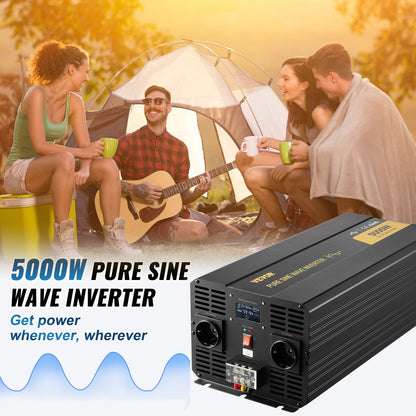 Pure Sine Wave Inverter Power Inverter 5000W DC12V till AC230V Inverter LCD