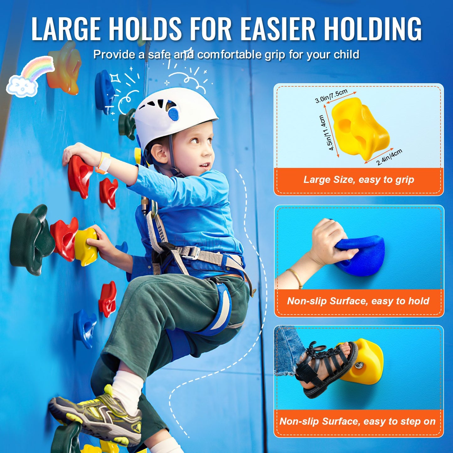 25 Klettergriffe Kletterfelsen Felswandgriffe Griffe Indoor/Outdoor