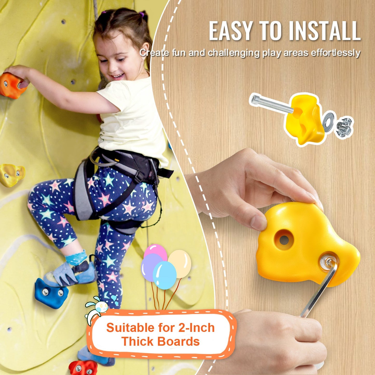 25 Klettergriffe Kletterfelsen Felswandgriffe Griffe Indoor/Outdoor