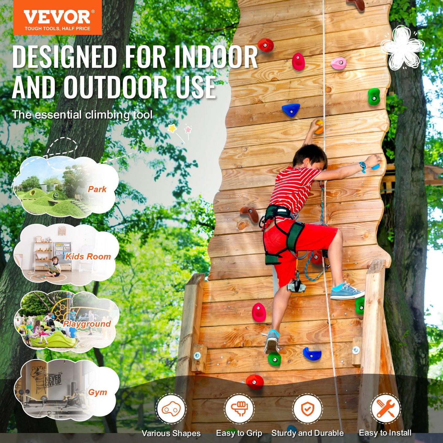 32 Klettergriffe Kletterfelsen Felswandgriffe Griffe Indoor/Outdoor