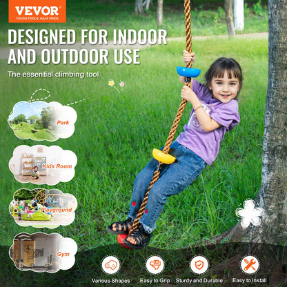 32 Klettergriffe Kletterfelsen mit farbiger Kletterseil-Hardware