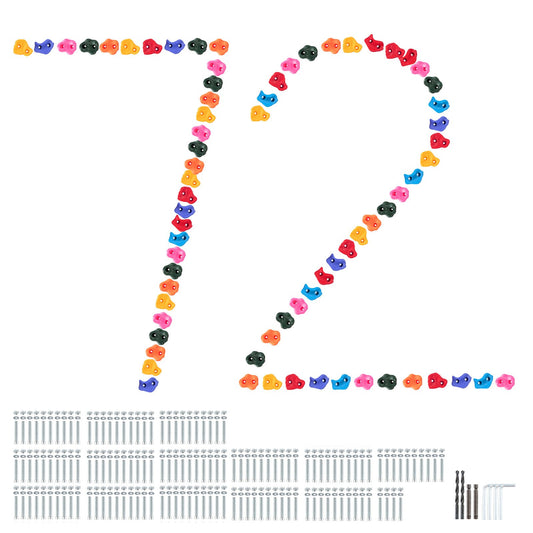 72 Rock Climbing Holds Climbing Rocks Rock Wall Holds Grips Indoor/Outdoor