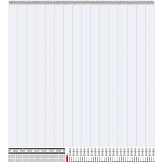 Strip Gardin PVC Dörr Gardin 96" x 96" Cooler Frys Klar Plast