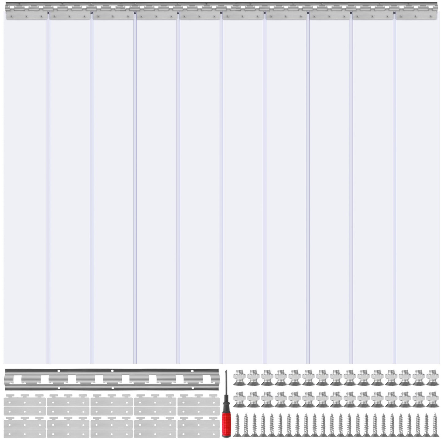 Strip Gardin PVC Dörr Gardin 60" x 84" Cooler Frys Klar Plast