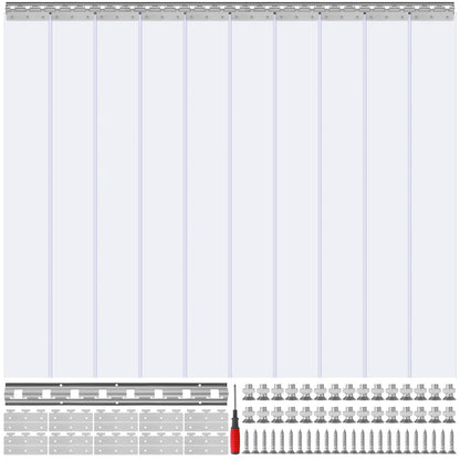 Strip Gardin PVC Dörr Gardin 60" x 84" Cooler Frys Klar Plast