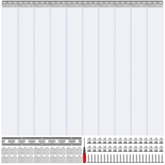 Strip Gardin PVC Dörr Gardin 60" x 84" Cooler Frys Klar Plast
