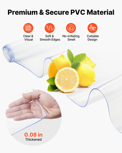 Clear PVC Strip Curtain, 84 in Height x 48 in Width x 0.08 in Thickness, 8 PCS Walk in Freezer Cooler Curtain Strips, Thermal Insulating Plastic Door Strips for Warehouse, Freezer, Garage Doors