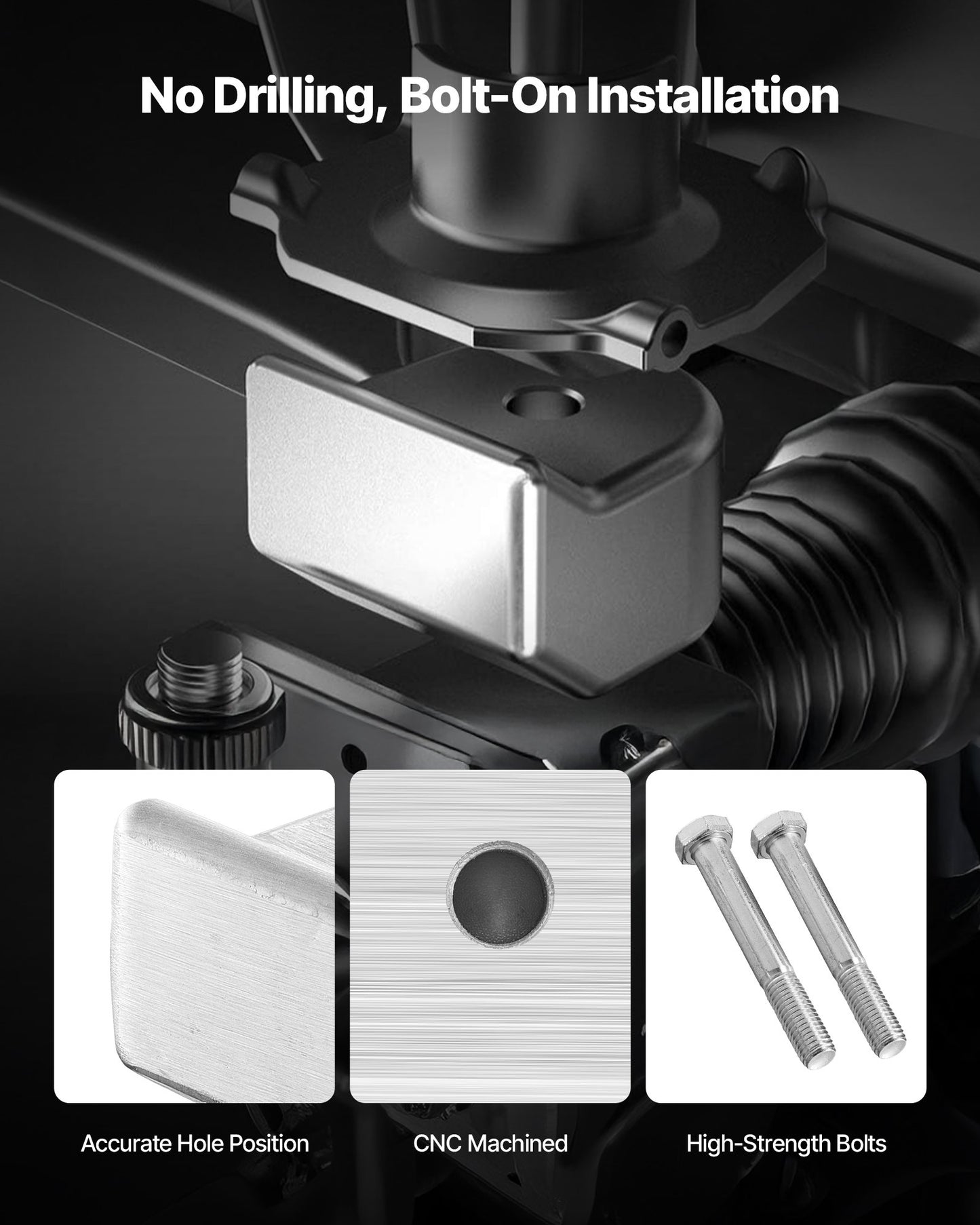 2 Inch Front Leveling Lift Kit for 2005-2024 Ford F250 F350 Super Duty 4WD, Chassis Level Kit with 2PCS Heavy Duty Forged Aluminum Coil Spring Spacers, Suspension Leveling Kit, CNC Machined