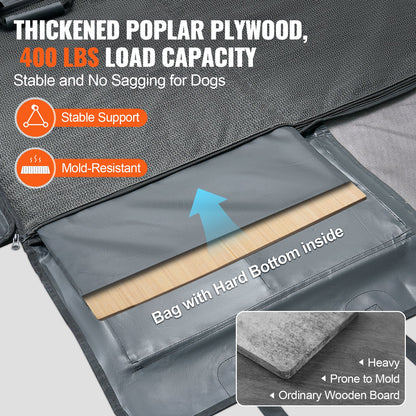 54 x 24 Zoll Hunde-Autositzbezug für die Rückbank, wasserdicht, 600D, für Autos