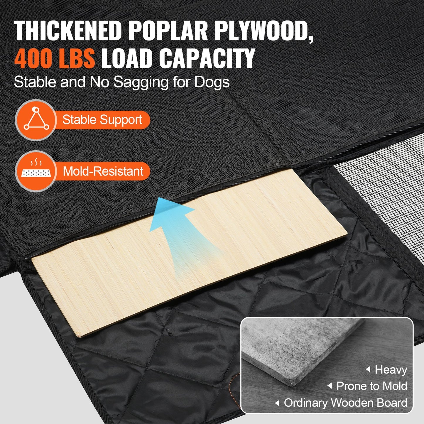 57,4 x 30,3 Zoll Hunde-Autositzbezug für die Rückbank, wasserdicht, 600D, für LKW