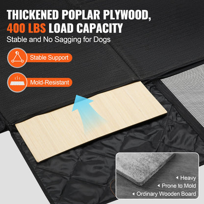 57,4 x 30,3 Zoll Hunde-Autositzbezug für die Rückbank, wasserdicht, 600D, für LKW