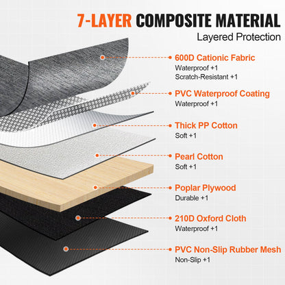 57,4 x 30,3 Zoll Hunde-Autositzbezug für die Rückbank, wasserdicht, 600D, für LKW