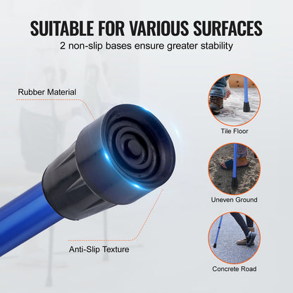 Unterarmgehstützen Aluminium-Gehstützen mit verstellbarer Höhe und Manschetten