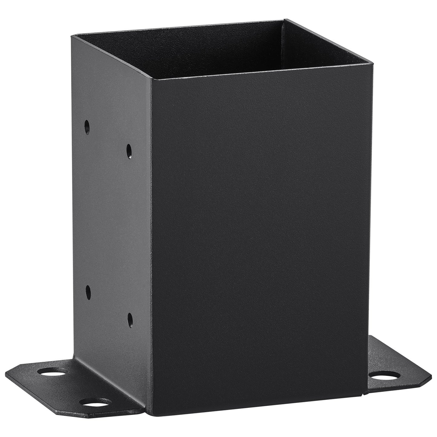 4x4 Pfostensockel, 10 Stück, Innenmaß 3,6x3,6 Pfostensockelhalterungen, hochbelastbarer pulverbeschichteter Pfostenanker. Mattschwarze Pfostenhalterungen aus Holz für Pavillon-Deckgeländer. Stützdeck-Grundplatte
