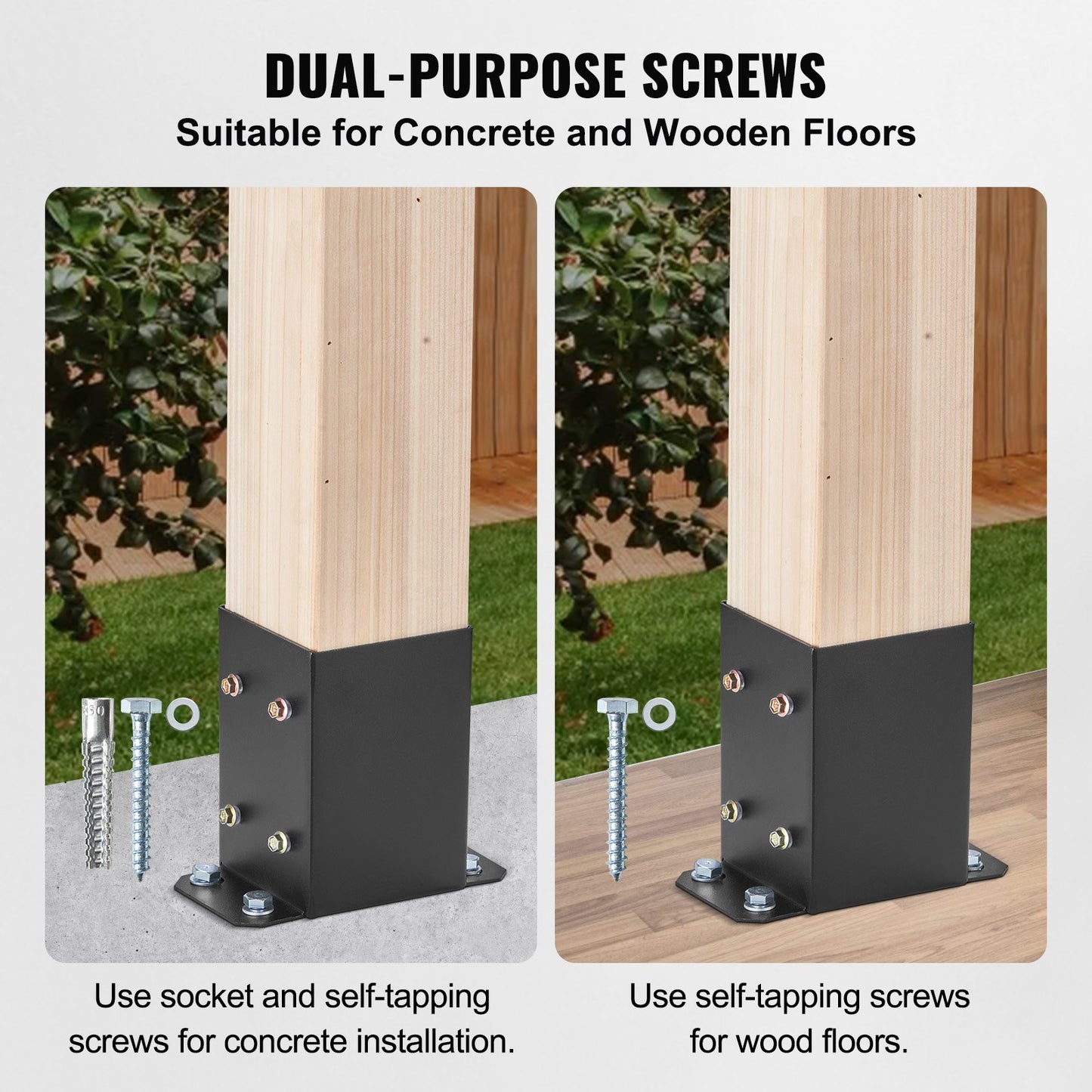 4 Pack 4x4 Post Base Brackets Heavy Duty Wood Post Fence Post Anchor