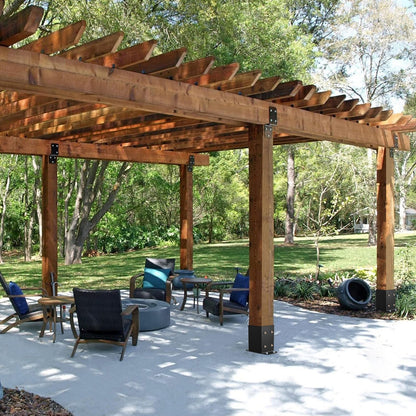 4 Pack 4x4 Post Base Brackets Heavy Duty Wood Post Fence Post Anchor